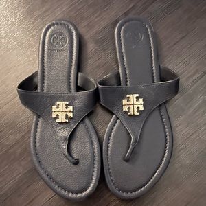 Tory Burch blue leather sandal